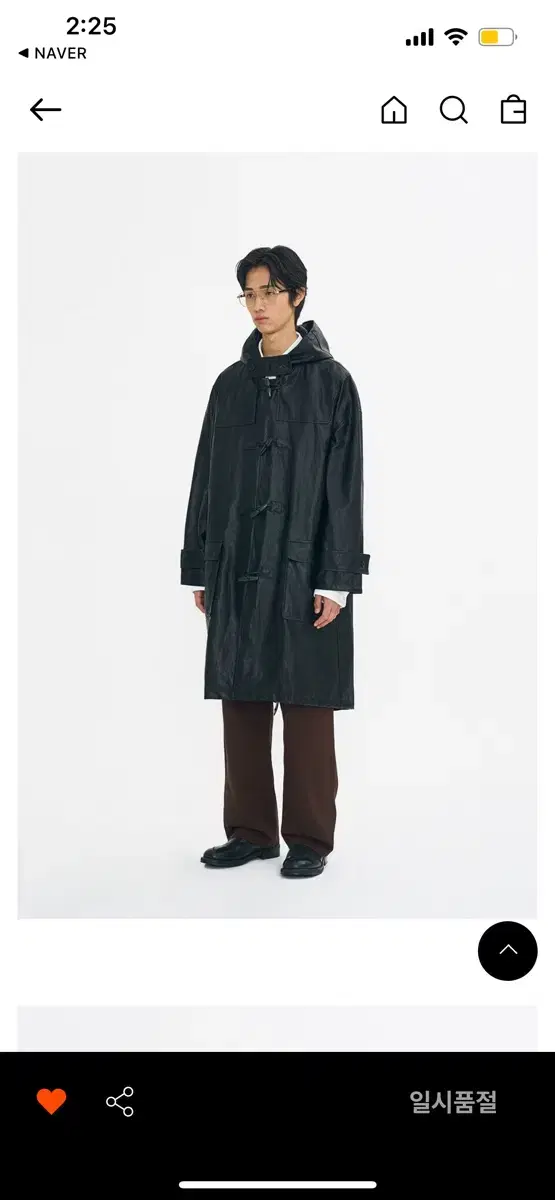 파르티멘토 레더 코트 Oversize Duffle Long Coat